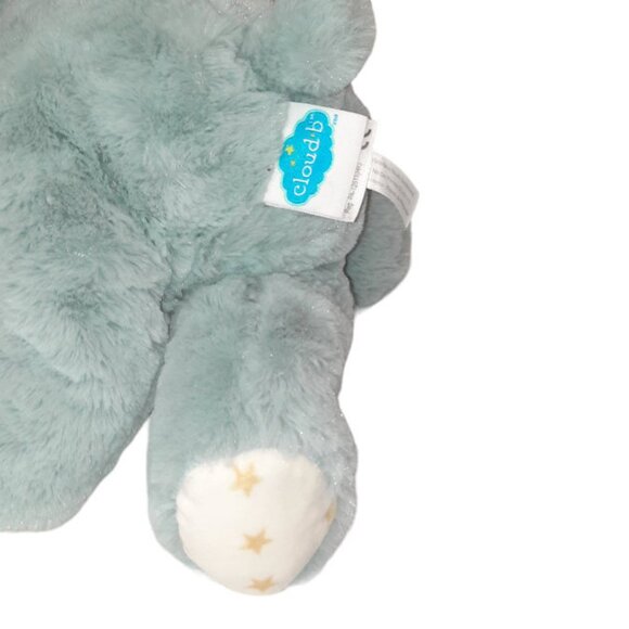 2017 Cloud B Hippo Dreamy Hugginz Stars Soft Aqua Stuffed Plush Toy 14" - Picture 7 of 7